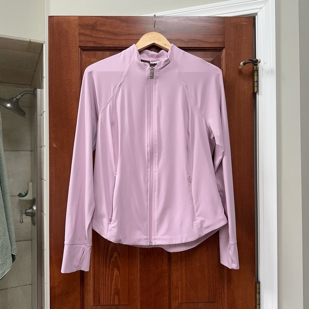 Athleta Large Full Zip Pink Jacket